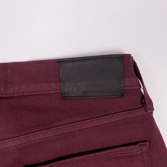 PAIGE Lennox Slim Fit Five Pockets Red Bordeaux Velvet Pants Size 28 - Picture 10 of 12
